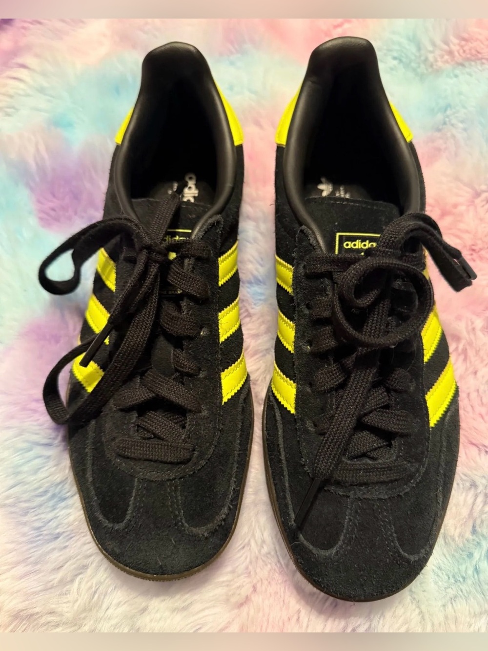 Adidas Originals Handball Spezial Black/Yellow Size 5Y